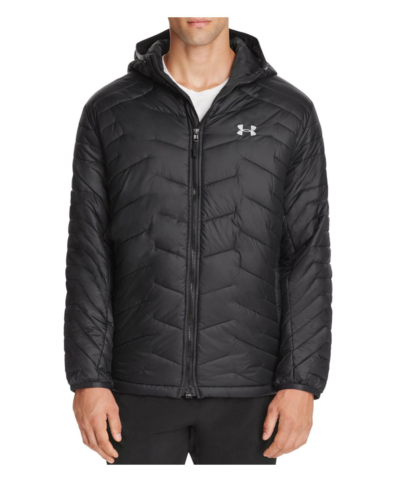 Lyst Under Armour Cold Gear® Reactor Hooded Jacket in Black for Men